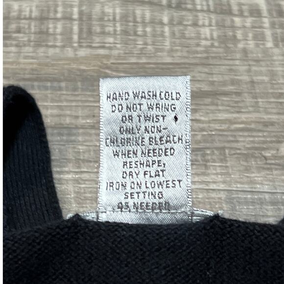 Chicos Rabbit Hair Blend Cardigan Sweater Vest Size 2 Medium Black Minimalist - Picture 4 of 6